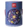 Puzzle, kör alakú, 48 darabos, APLI Kids "Circular Puzzle", csillagrendszer