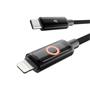 Töltőkábel, USB-C - lightning (Apple), 27W, 1 m, AVAX 