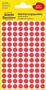 Etikett, 8 mm, kör, eltávolítható, AVERY ZWECKFORM, piros, 416 etikett/csomag