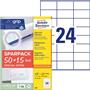 Etikett, univerzális, 70x36 mm, AVERY ZWECKFORM, "Sparpack" 1560 etikett/csomag