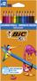 Színes ceruza készlet, BIC KIDS "Tropicolors", 12 különböző szín