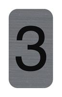 Információs tábla, öntapadó, 2,5x4,4 cm, alumíniumhatású, EXACOMPTA, 3-as