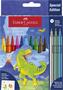 Filctoll készlet, FABER-CASTELL "Dinoszaurusz" 10 különböző szín + 3 metál