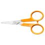 Olló, körömvágó, 10 cm, hajlított, FISKARS "Classic", narancssárga