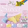 Origami papír, 15x15 cm, 80 g, 50 lap, FOLIA "Sweet", 5 különböző minta