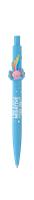 Golyóstoll, 0,8 mm, nyomógombos, kék tolltest, ICO 