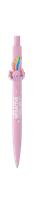 Golyóstoll, 0,8 mm, nyomógombos, rózsaszín tolltest, ICO 