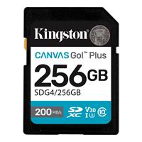 Memóriakártya, SDXC, 256GB, C10/UHS-I/U3/V30, Gen4,KINGSTON 