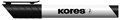 Tábla- és flipchart marker, 3 mm, kúpos, KORES "K-Marker XW1", fekete