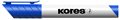 Tábla- és flipchart marker, 3 mm, kúpos, KORES "K-Marker XW1", kék