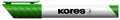 Tábla- és flipchart marker, 3 mm, kúpos, KORES "K-Marker XW1", zöld