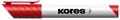 Tábla- és flipchart marker, 3 mm, kúpos, KORES "K-Marker XW1", piros