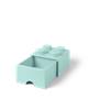 Tárolódoboz, fiókos, LEGO "Brick", vízkék