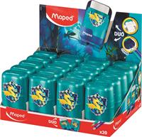 Hegyező és radír display, kétlyukú, tartályos, MAPED 