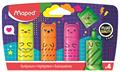 Szövegkiemelő készlet, 1-5 mm, MAPED „Fluo Peps Mini Kawaii”, 4 különböző szín