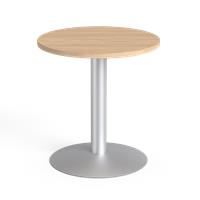 Tárgyalóasztal, kör, szürke fémlábbal, O 60 cm, MAYAH 