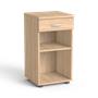 Szekrény, asztalmagas, fiókos, nyitott polcos, MAYAH "Freedom SV-14",  tölgy
