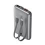 Power bank, beépített kábellel, 10.000mAh, RIVACASE 