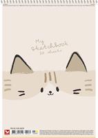 Vázlatfüzet, spirál, A4, 120 g, 30 lap, SHKOLYARYK 