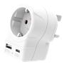 Adapter, Egyesült Királyságba utazóknak, USB-C + USB-A, SKROSS