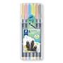 Tűfilc készlet, 0,3 mm, STAEDTLER "Triplus® 334", 6 különböző pasztell szín