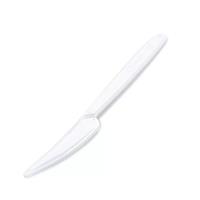 Kés, műanyag, többször használatos, 18 cm, 50 db, fehér